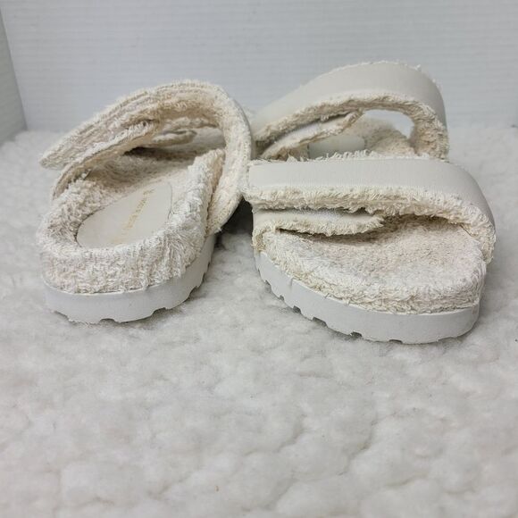 Gia Borghini x Pernille Teisbaek Womens Size 7.5 Off-White Double Strap Sandals - Picture 7 of 9